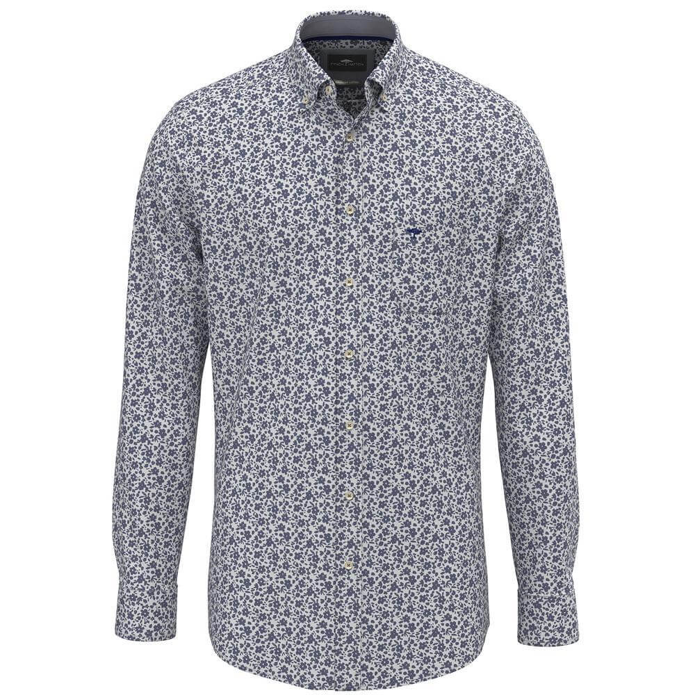 Fynch-Hatton Hatton Blue Floral Print Shirt